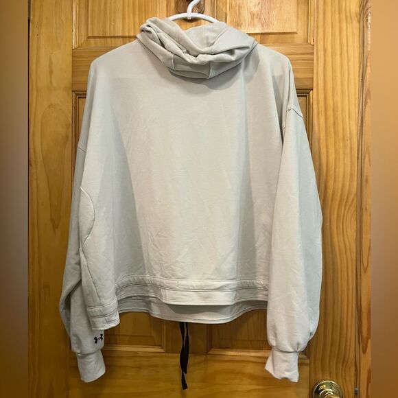 Under Armour size XL cream project rock hoodie with longhorn logo - Picture 8 of 11